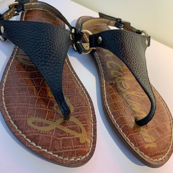 Sam Edelman Greta leather black thong sandal (5) - Picture 6 of 10